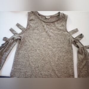 Goldspark Gray Off Shoulder Top